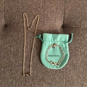 Tiffany & Co, Infinity necklace and bracelet